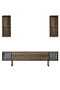 Hanah Home Mueble para Televisor Chrome Line - Nogal, Negro